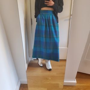 Vintage Pendleton Plaid Maxi Skirt